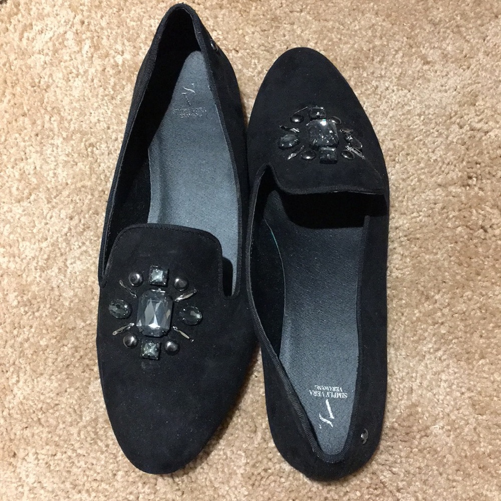 Vera Wang Beaded Flats